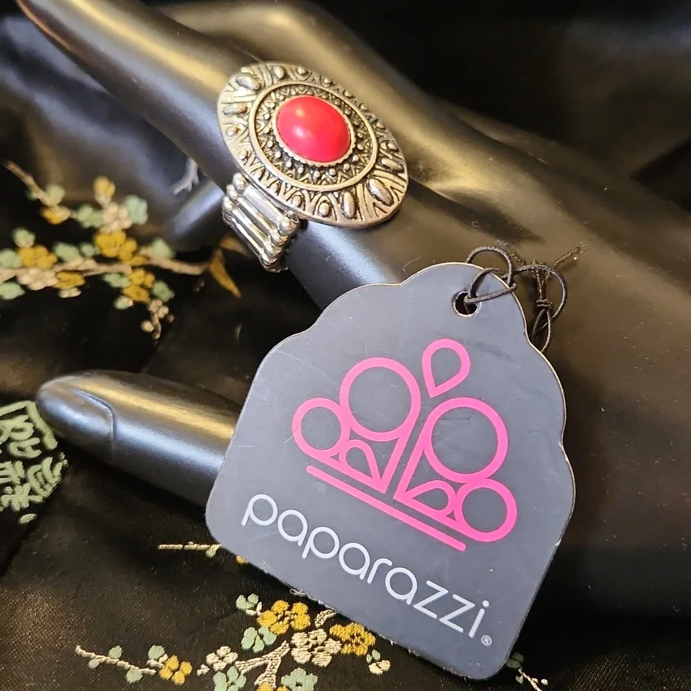 Paparazzi Red Southwestern Ring - 19